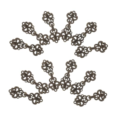 AUTSUPPL 20 Paar Cheongsam Knopfverschlüsse Für Kleidung Metallverschluss Metallknopfzubehör Chinesischer Knopf Nähknöpfe Für Kleidung Knöpfe Zum Nähen Schalhalter Clip Legierung von AUTSUPPL