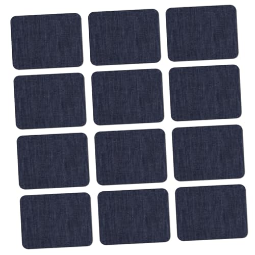 AUTSUPPL 20 Stück Teiliges Aufbügel Jeansflicken Rechteckig Groß Dunkelblau Selbstklebende Stoffapplikationen für Jacken Taschen Schuhe DIY Kleidung Reparatur und Dekoration von AUTSUPPL
