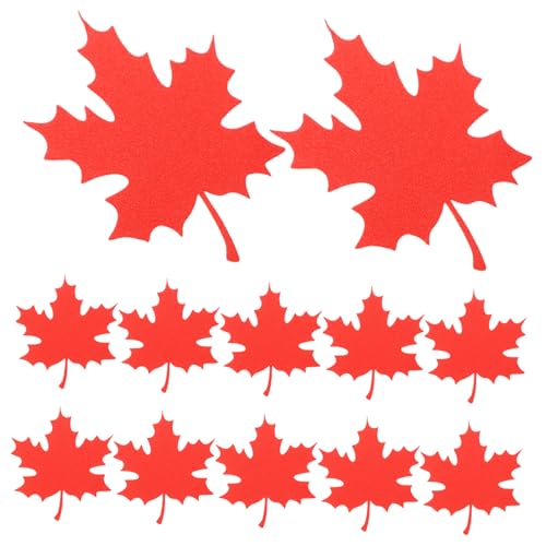 AUTSUPPL 20 Stück Teiliges Glitzernde Ahornblatt-papierausschnitte Basteldekoration Herbstdeko Realistische Maple Leaf Cutouts für Erntedankfest Halloween und Herbstliche Diy-projekte von AUTSUPPL
