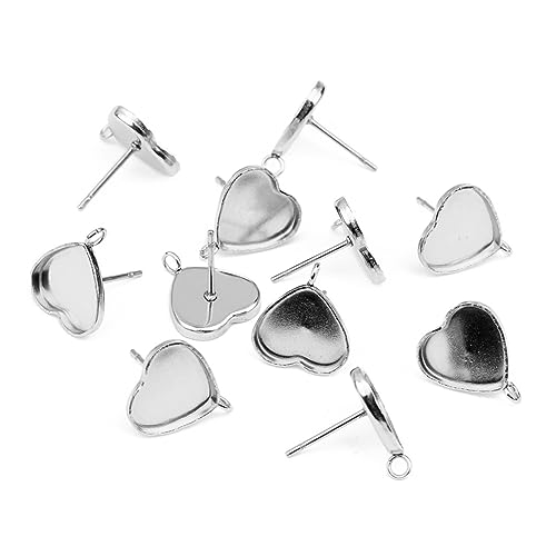 AUTSUPPL 20 Stück Teiliges Herz Ear Studs Basis für DIY Ohrringe Schmuckzubehör für Kreative Gestaltungen zum Basteln Individueller Ohrringe AUTSUPPL 20 Stück Teiliges Herz Ear Studs Basis für DIY Ohrringe Schmuckzubehör für Kreative Gestaltungen zum Basteln Individueller Ohrringe von AUTSUPPL