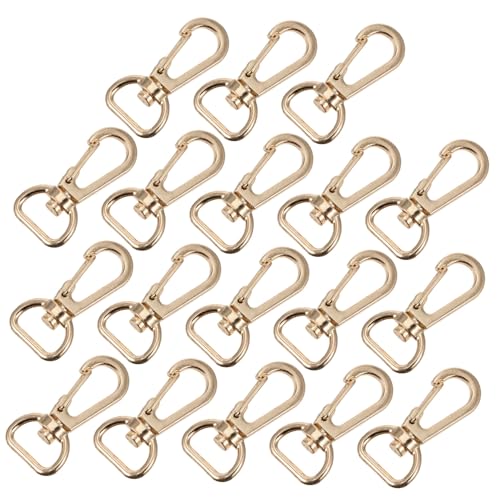 AUTSUPPL 20 Stück Teiliges Langlebige Legierungshaken Schlüsselanhänger Karabiner DIY Zubehör für Taschen und Schlüsselbund Robust Einfach zu Montieren Stabile Struktur Goldfarben von AUTSUPPL
