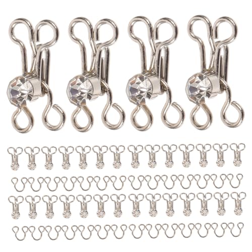 AUTSUPPL 20 Stück Teiliges Metall haken ösen Stabile Dicke Verschlüsse für Korsett Rock Kleid und Hose Langlebige Kleine Nähverschlüsse für DIY nähprojekte und Unsichtbaren Halt von AUTSUPPL