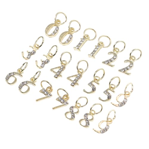 AUTSUPPL 20 Stück Teiliges Metall mit Strass Abnehmbare Verschleißfeste Nail Art Anhänger in Goldfarben Vielseitig für Nägel Bastelarbeiten und Schmuckdesign Modische Nagelaccessoires von AUTSUPPL