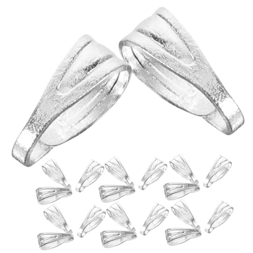 AUTSUPPL 200 Stück Schmuck Verschlüsse Eisen Kettenverschluss für Halsketten DIY Anhänger Halter Charm Connector Langlebig Silberfarben für Schmuckherstellung von AUTSUPPL