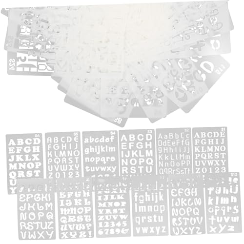 AUTSUPPL 24 Stück Teiliges Buchstaben Schablonen aus Pet Langlebig Bruch Verformungsresistent Leicht und Kompakt für Scrapbooking DIY Zeichnungen und Malvorlagen AUTSUPPL 24 Stück Teiliges Buchstaben Schablonen aus Pet Langlebig Bruch Verformungsresistent Leicht und Kompakt für Scrapbooking DIY Zeichnungen und Malvorlagen von AUTSUPPL