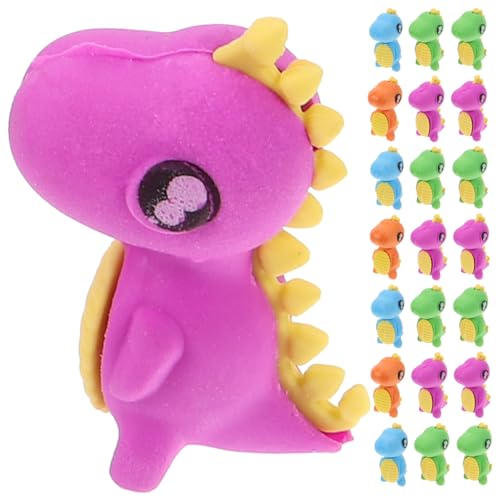 AUTSUPPL 24 Stück Teiliges Dinosaurier Radiergummi für Bunte Mini Tierformen Sicherer und Leichter Schulbedarf als Geschenk für Jungen und Mädchen Praktische Radiergummis für Schule und von AUTSUPPL