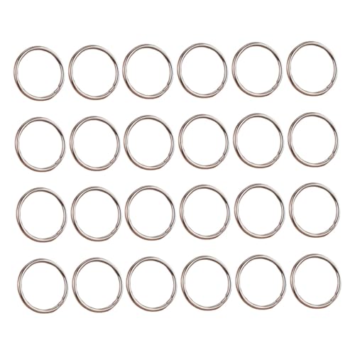 AUTSUPPL 24 Stück Teiliges Flache Metall-schlüsselringe Robust Vielseitig für Schlüsselanhänger DIY Accessoires Taschen Anhänger Kreative Bastelideen von AUTSUPPL