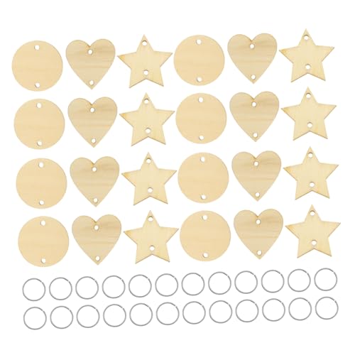 AUTSUPPL 240 Stück Teiliges Holzscheiben set mit Löchern und Eisenringen Runde Sternförmige und Herzförmige Holzanhänger Naturfarbene DIY Bastelmaterialien für Geschenkanhänger Dekoration AUTSUPPL 240 Stück Teiliges Holzscheiben set mit Löchern und Eisenringen Runde Sternförmige und Herzförmige Holzanhänger Naturfarbene DIY Bastelmaterialien für Geschenkanhänger Dekoration von AUTSUPPL