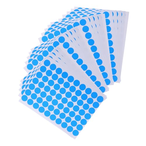 AUTSUPPL 25 Blatt Wasserdichte Runde Klebepunkte Selbstklebende Markierungspunkte Wasserfeste PVC Aufkleber für Beschriftung Drucken Handbeschriftung Bögen mit Je Etiketten Robust Kratzfest von AUTSUPPL