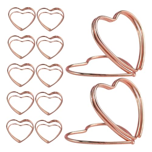 AUTSUPPL 25 Stück Herzförmige Metall Memo Halter für Fotos und Karten Elegante Tischkartenhalter für Hochzeiten Partys und Robustes Design aus Metall von AUTSUPPL