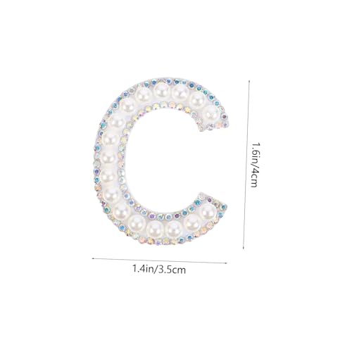 AUTSUPPL 26 Stück Teiliges Alphabet Patch mit Perlen und Strass Bestickte Bügel Nähapplikationen für Kleidung Taschen Hüte Kreative DIY bastelaccessoires Langlebig und Hautfreundlich von AUTSUPPL