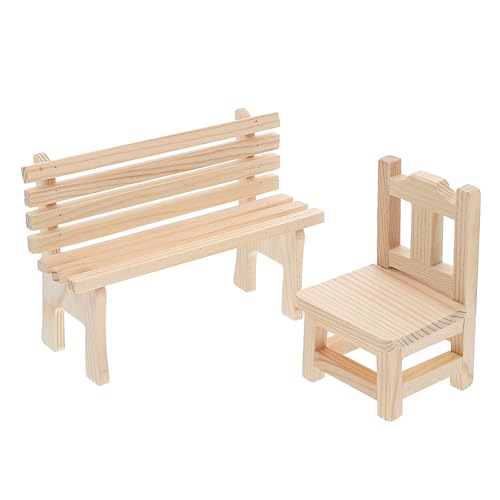 AUTSUPPL 2pcs Miniaturpuppenhauszubehör Miniaturholzstuhl Und Bank Für Miniaturparkbank Und Miniaturgartenbank AUTSUPPL 2pcs Miniaturpuppenhauszubehör Miniaturholzstuhl Und Bank Für Miniaturparkbank Und Miniaturgartenbank von AUTSUPPL