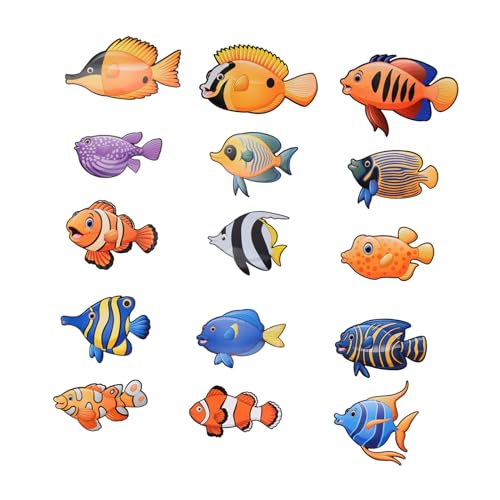 AUTSUPPL 3 Sätze Tropische Fischmotiv Papierdekorationen Kreative Beidseitig Bedruckte Meerestier-schneidekunst Abziehbare Wandsticker für Klassenzimmer Kinderzimmer Spielzimmer Vielseitige AUTSUPPL 3 Sätze Tropische Fischmotiv Papierdekorationen Kreative Beidseitig Bedruckte Meerestier-schneidekunst Abziehbare Wandsticker für Klassenzimmer Kinderzimmer Spielzimmer Vielseitige von AUTSUPPL
