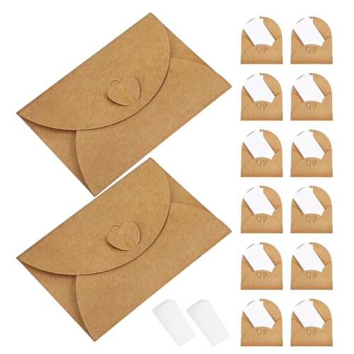 AUTSUPPL 30 Sätze Mini Kraftpapier Briefumschläge mit Weißen Blankokarten Herzverschluss Vintage Stil Kreditkartengröße Vielseitig für Geburtstag Hochzeit Einladung DIY Abschlussfeier AUTSUPPL 30 Sätze Mini Kraftpapier Briefumschläge mit Weißen Blankokarten Herzverschluss Vintage Stil Kreditkartengröße Vielseitig für Geburtstag Hochzeit Einladung DIY Abschlussfeier von AUTSUPPL