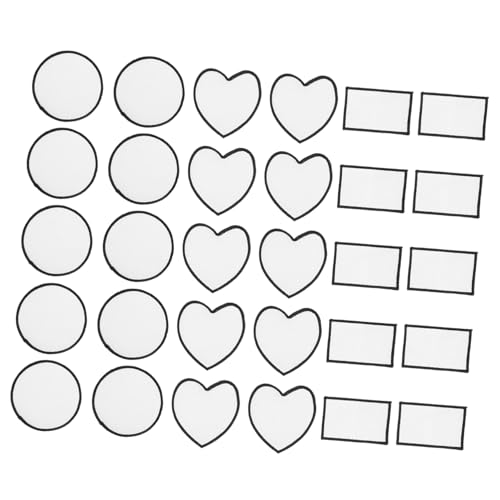 AUTSUPPL 30 Stück Teiliges DIY Bügelflicken Weiß Blanko Stickapplikationen zum Aufbügeln Vielseitig für Kleidung Taschen Hüte und Schuhe zum Reparieren und Dekorieren von Jeans Röcken von AUTSUPPL