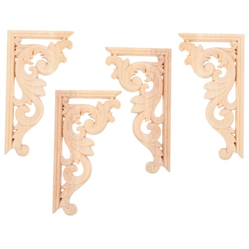 AUTSUPPL 4 Stck Teiliges Holzornamente Möbel Vintage Holzapplikationen Eckverzierung mit Geschnitztem Blumenmuster Robuste Holzplatten für Schranktür Möbeldekoration Europäischer Stil AUTSUPPL 4 Stck Teiliges Holzornamente Möbel Vintage Holzapplikationen Eckverzierung mit Geschnitztem Blumenmuster Robuste Holzplatten für Schranktür Möbeldekoration Europäischer Stil von AUTSUPPL