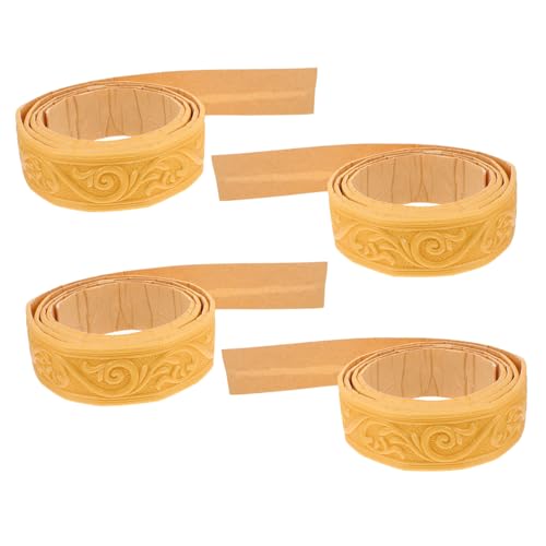 AUTSUPPL 4 Stück Selbstklebende 3d-wandkantenlinien, Abziehen Und Aufkleben, Schaumstoffverkleidung Für Türrahmen, Decke Und Fußleiste, Flexible Wandverkleidung, Dekorative Abdeckung, von AUTSUPPL