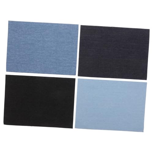 AUTSUPPL 4 Stück Selbstklebende Denim Patches in Vier Blautönen Jeans Reparaturset für Löcher und Risse Vielseitige Stoffflicken für Innen Außenseite von Jeans Jacken und Mänteln Einfaches von AUTSUPPL