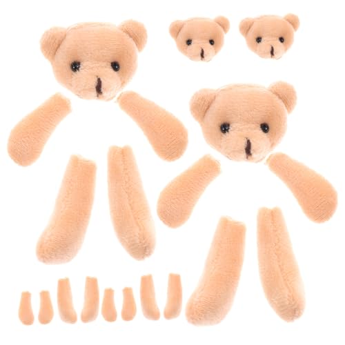 AUTSUPPL 4 Stück Teiliges DIY Plüsch Bär Ornament Halbgefertigt Süße Kleidung Accessoires Bastelmaterial für Nähliebhaber Geeignet Langlebig und Farbecht von AUTSUPPL