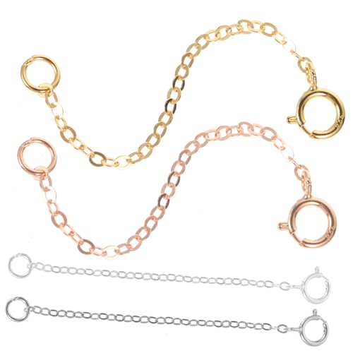 AUTSUPPL 4 Stück Teiliges Verlängerungsketten Silber für Halsketten und Armbänder Langlebige DIY Schmuckverlängerung Vielseitig Einsetzbare Kettenverlängerung für Colliers und Fußketten AUTSUPPL 4 Stück Teiliges Verlängerungsketten Silber für Halsketten und Armbänder Langlebige DIY Schmuckverlängerung Vielseitig Einsetzbare Kettenverlängerung für Colliers und Fußketten von AUTSUPPL