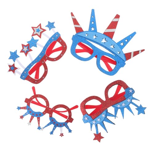 AUTSUPPL 4-teilige Patriotische Usa-sternbrille Zum Unabhängigkeitstag Partydekorationen Amerikanische Flagge Fotoautomaten-requisiten Partyzubehör AUTSUPPL 4-teilige Patriotische Usa-sternbrille Zum Unabhängigkeitstag Partydekorationen Amerikanische Flagge Fotoautomaten-requisiten Partyzubehör von AUTSUPPL