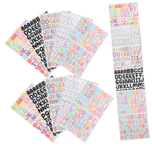 AUTSUPPL 45 Blatt Bunte Buchstaben Zahlen Aufkleber Selbstklebend Papier Material Langlebig DIY Scrapbooking Sticker für Karten Handwerk Tagebücher Dekoration von AUTSUPPL