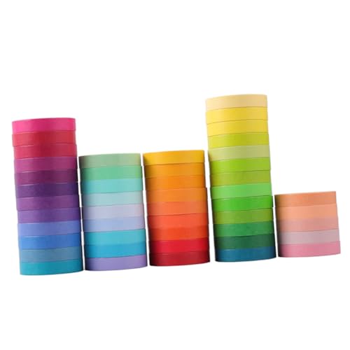 AUTSUPPL 48 Rollen Washi Tape Rainbow Farben Klebeband für DIY Scrapbooking Planer Dekoration Handarbeitsband für Tagebücher Karten und Fotoalben AUTSUPPL 48 Rollen Washi Tape Rainbow Farben Klebeband für DIY Scrapbooking Planer Dekoration Handarbeitsband für Tagebücher Karten und Fotoalben von AUTSUPPL