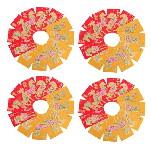 AUTSUPPL 48 Stück Teiliges Chinesische Neujahrsumschläge Jahr Des Pferdes Rote Hongbao Umschläge für Geldgeschenke Vielseitige Lunar Year Taschen für Frühlingsfest Hochzeit Geburtstag AUTSUPPL 48 Stück Teiliges Chinesische Neujahrsumschläge Jahr Des Pferdes Rote Hongbao Umschläge für Geldgeschenke Vielseitige Lunar Year Taschen für Frühlingsfest Hochzeit Geburtstag von AUTSUPPL