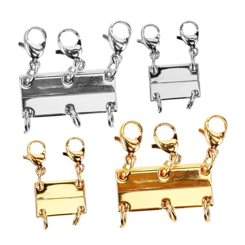 AUTSUPPL 4Stücke Magnetic Jewelry Clasp Layered Spacer Connectors For DIY Necklaces And Bracelets For Crafting And Beading Projects von AUTSUPPL