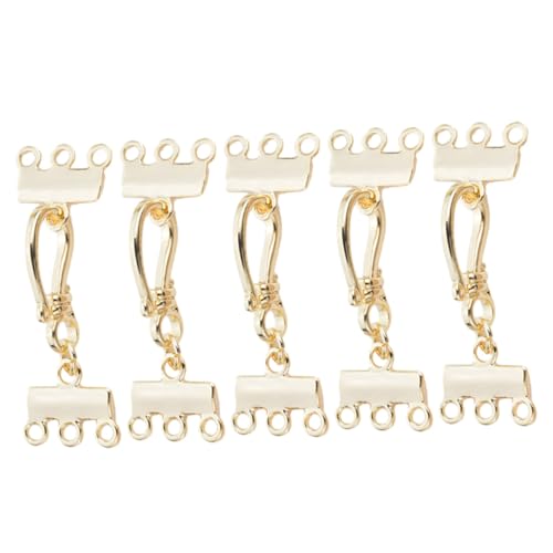 AUTSUPPL 5 Stück Layered Schmuckverschluss Mehrreihige Kettenverbinder DIY Schmuckzubehör für Halsketten Armbänder Basteln und Reparatur AUTSUPPL 5 Stück Layered Schmuckverschluss Mehrreihige Kettenverbinder DIY Schmuckzubehör für Halsketten Armbänder Basteln und Reparatur von AUTSUPPL