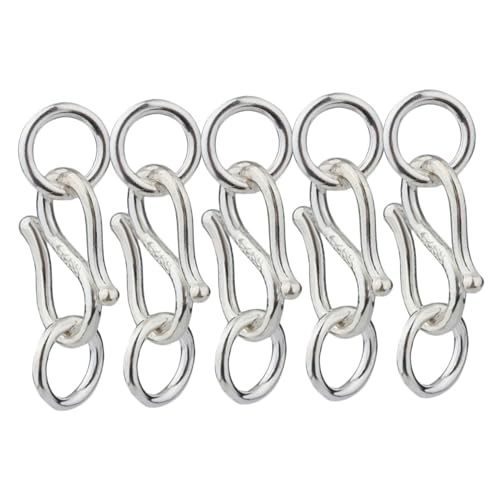 AUTSUPPL 5 Stück S haken Verschluss aus Sterling Silber mit Doppelringen Langlebiger Schmuckverbinder für DIY Armband und Halskette Praktisch für Schmuckherstellung und Reparatur AUTSUPPL 5 Stück S haken Verschluss aus Sterling Silber mit Doppelringen Langlebiger Schmuckverbinder für DIY Armband und Halskette Praktisch für Schmuckherstellung und Reparatur von AUTSUPPL