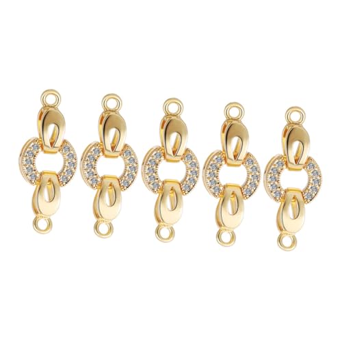 AUTSUPPL 5 Stück Schmuckverschlüsse Für Halsketten Und Armbänder Diy-bastelverschlüsse Mit Zirkonia-schnappschnalle Für Handgefertigten Schmuck AUTSUPPL 5 Stück Schmuckverschlüsse Für Halsketten Und Armbänder Diy-bastelverschlüsse Mit Zirkonia-schnappschnalle Für Handgefertigten Schmuck von AUTSUPPL