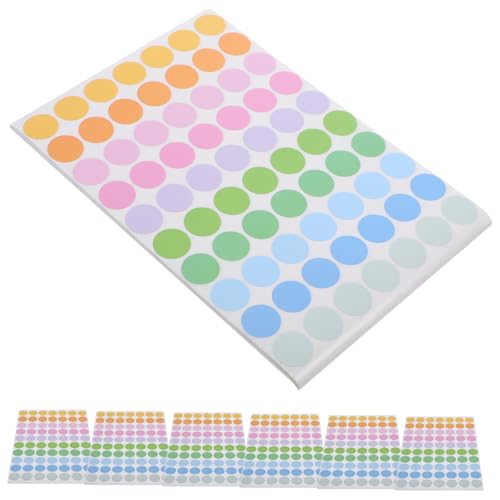 AUTSUPPL 50 Blatt Farbige Runde Klebepunkte Aufkleber Selbstklebende Seal Labels Sticker für Geschenke Büro Farbmarkierung Ablösbar ohne Rückstände Vielseitig für Organisation und von AUTSUPPL