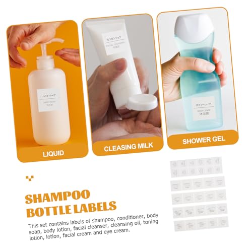 AUTSUPPL 50 Blatt Wasserdichte Flaschenetiketten Kosmetik Aufkleber für Shampoo Duschgel Conditioner Reise Kosmetikflaschen Klassifikation und Beschriftung AUTSUPPL 50 Blatt Wasserdichte Flaschenetiketten Kosmetik Aufkleber für Shampoo Duschgel Conditioner Reise Kosmetikflaschen Klassifikation und Beschriftung von AUTSUPPL