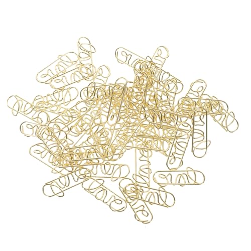 AUTSUPPL 50 Stück Dekorative Kleine Metall Büroklammern in Gold Kreative Love form Vielseitig für Büro Schule DIY Fotos Dokumentenorganisation Langlebig und Formstabil AUTSUPPL 50 Stück Dekorative Kleine Metall Büroklammern in Gold Kreative Love form Vielseitig für Büro Schule DIY Fotos Dokumentenorganisation Langlebig und Formstabil von AUTSUPPL