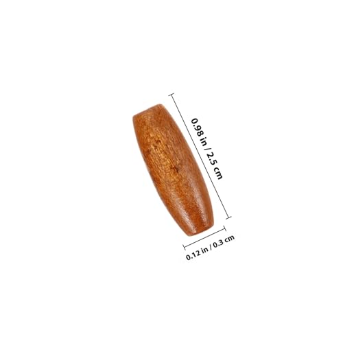 AUTSUPPL 50 Stück Oval Holzperlen Großes Weinrot Stabile DIY Schmuckperlen für Makramee Girlanden Naturholz Perlen zum Basteln und Dekorieren von AUTSUPPL