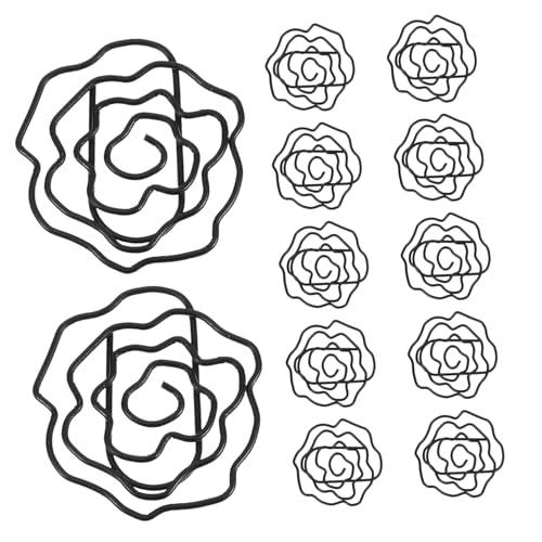 AUTSUPPL 50 Stück Rosenform Büroklammern aus Kreative Blumendesign Papierklammern für Büro Schule und Hochzeit Sichere und Stabile Dokumentenhalter Vielseitige Organizer Clips von AUTSUPPL