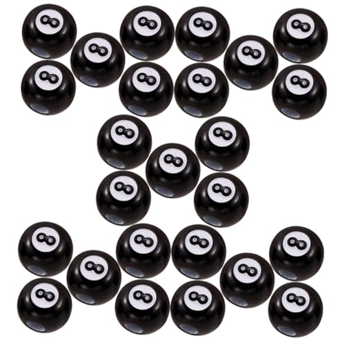 AUTSUPPL 50 Stück Schwarze Acryl Billard Perlen Große Runde Schmuckperlen zum Basteln von Armbändern und Halsketten Leichte DIY Party Handwerksperlen für Schmuckzubehör von AUTSUPPL