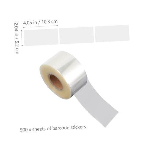 AUTSUPPL 500 Stück PVC Label Protector für Barcodes und Nummern Transparente Rechteckaufkleber Kratzfest Langlebig Geeignet für Bibliotheken Büros Lager und Einzelhandel von AUTSUPPL
