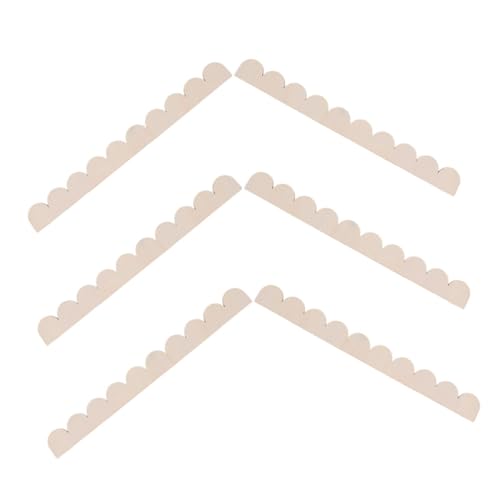 AUTSUPPL 6 Stück Teiliges Gewellte Holzleisten Naturbelassenes Holz für DIY Bastelarbeiten Dekorative Wandschrank und Regalbordüren Robustes Holzleisten Molding für Innenräume von AUTSUPPL