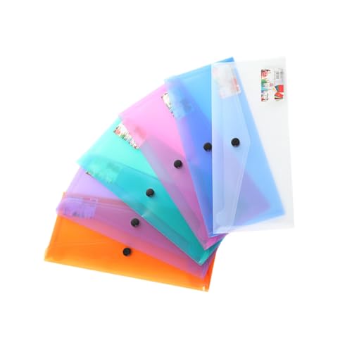 AUTSUPPL 6 Stück Teiliges Klare Kunststoff Dokumentenmappe mit Druckknopfverschluss Transparente Aufbewahrungsmappe für Wichtige Unterlagen Leicht Langlebig für Schule und Zufällige Farbe AUTSUPPL 6 Stück Teiliges Klare Kunststoff Dokumentenmappe mit Druckknopfverschluss Transparente Aufbewahrungsmappe für Wichtige Unterlagen Leicht Langlebig für Schule und Zufällige Farbe von AUTSUPPL