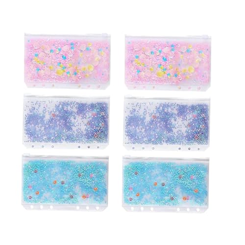 AUTSUPPL 6 Stück Teiliges PVC Zipper Binder Pouches Aufbewahrungstaschen für Dokumente und Handarbeiten Bunte Zipper Ordnerhüllen für Organizer Planer und Notizbücher AUTSUPPL 6 Stück Teiliges PVC Zipper Binder Pouches Aufbewahrungstaschen für Dokumente und Handarbeiten Bunte Zipper Ordnerhüllen für Organizer Planer und Notizbücher von AUTSUPPL