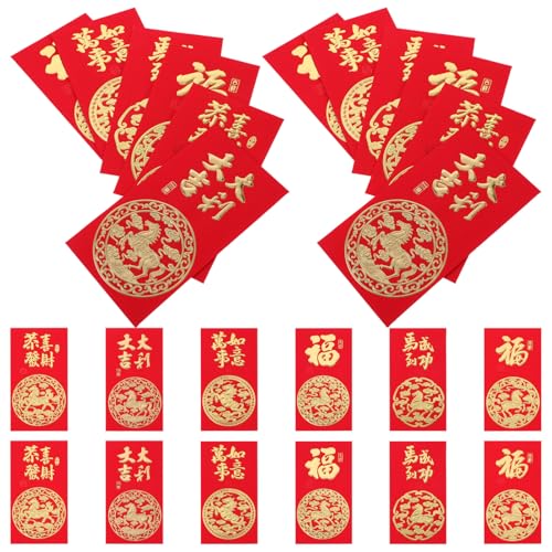 AUTSUPPL 60 Stück Teiliges Rote Umschläge Jahr Des Pferdes Glücksgeldumschläge für Frühlingsfest und Neujahrsfeier Kreative Hongbao Packungen für Familie und Freunde Symbolisch für Glück AUTSUPPL 60 Stück Teiliges Rote Umschläge Jahr Des Pferdes Glücksgeldumschläge für Frühlingsfest und Neujahrsfeier Kreative Hongbao Packungen für Familie und Freunde Symbolisch für Glück von AUTSUPPL
