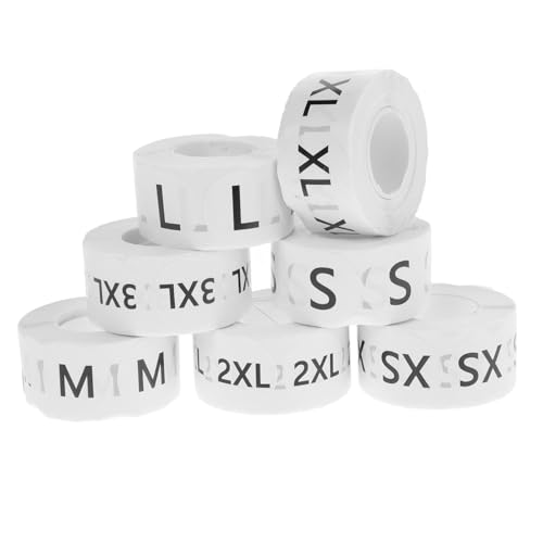 AUTSUPPL 7 Rollen Selbstklebende Kleidergrößen etiketten Rund Größenaufkleber für Kleidung Klare Beschriftung Vielseitig Verwendbar Shirts Pullover Mäntel Einfache Anwendung AUTSUPPL 7 Rollen Selbstklebende Kleidergrößen etiketten Rund Größenaufkleber für Kleidung Klare Beschriftung Vielseitig Verwendbar Shirts Pullover Mäntel Einfache Anwendung von AUTSUPPL