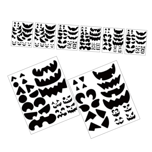 AUTSUPPL 8 Blätter Halloween DIY Kürbis Aufkleber Schwarze Wetterfeste Kürbisgesicht Stencils Bastelfreundliche Halloween Deko Vielseitige Pumpkin Sticker für Partyspaß AUTSUPPL 8 Blätter Halloween DIY Kürbis Aufkleber Schwarze Wetterfeste Kürbisgesicht Stencils Bastelfreundliche Halloween Deko Vielseitige Pumpkin Sticker für Partyspaß von AUTSUPPL
