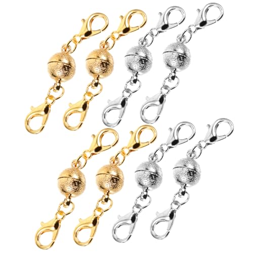 AUTSUPPL 8 Stück Magnetische Schmuckverschlüsse Runde Matte Verlängerung für Halsketten und Armbänder Einfache DIY verbindung Geeignet für Schmuckherstellung und Reparatur AUTSUPPL 8 Stück Magnetische Schmuckverschlüsse Runde Matte Verlängerung für Halsketten und Armbänder Einfache DIY verbindung Geeignet für Schmuckherstellung und Reparatur von AUTSUPPL