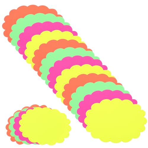 AUTSUPPL 80 Stück Teiliges Papier-deko Kreativen Burst-formen Bunte DIY Cutouts für Pinnwand und Klassenzimmer Reißfestes Bastelpapier in Gelb Grün Orange für Party Schuldekoration von AUTSUPPL