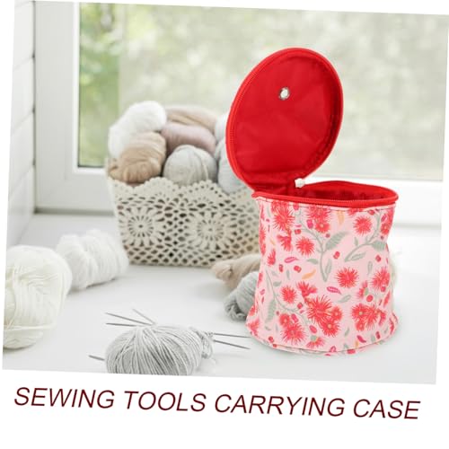 AUTSUPPL Aufbewahrungstasche mit Reißverschluss Robuste Häkel Stricktasche Leichte Doppellagige Garn organizer tasche für Handarbeitszubehör Tragbar und Reißfest für Strick Häkelfans von AUTSUPPL
