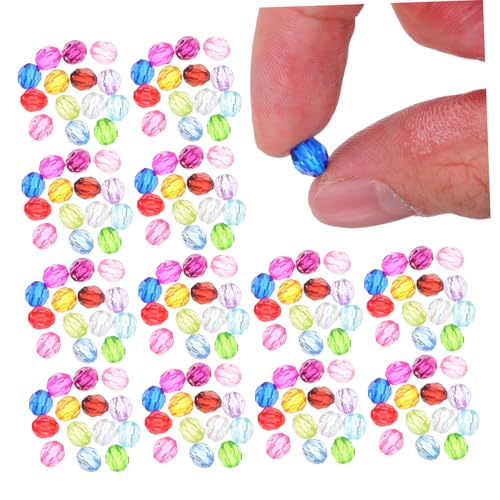 AUTSUPPL Bunte Acrylperlen Facettiert Leicht Plastik Spacer Perlen Packung für Schmuckherstellung Armbänder Halsketten DIY Basteln Zubehör von AUTSUPPL