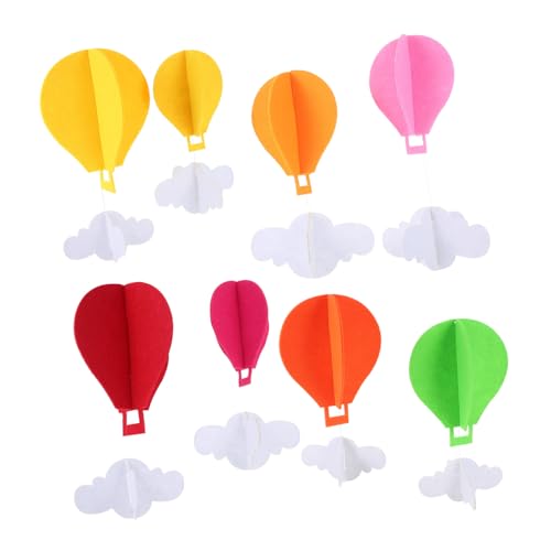 AUTSUPPL Bunte Heißluftballon Dekohänger mit Wolken Wiederverwendbare Kindergarten Klassenraumdeko Robuste Filzmaterialien für Flur Geburtstag und Kinderfeste AUTSUPPL Bunte Heißluftballon Dekohänger mit Wolken Wiederverwendbare Kindergarten Klassenraumdeko Robuste Filzmaterialien für Flur Geburtstag und Kinderfeste von AUTSUPPL